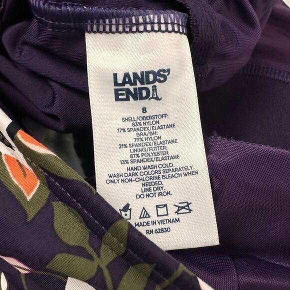 Lands' End Square Neck Halter Tankini Top Size 8 - Picture 3 of 7